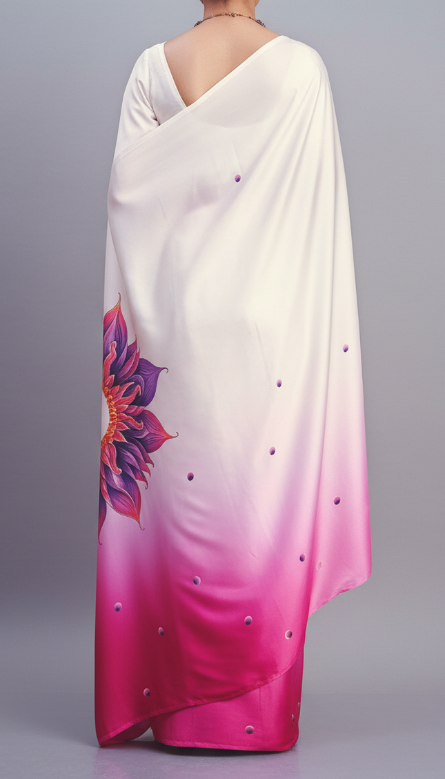 Pink emi Dola Silk Saree with ready pallu