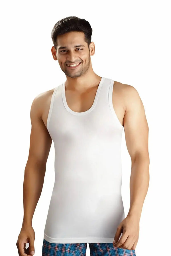 V Star Pack of 2 White Vests