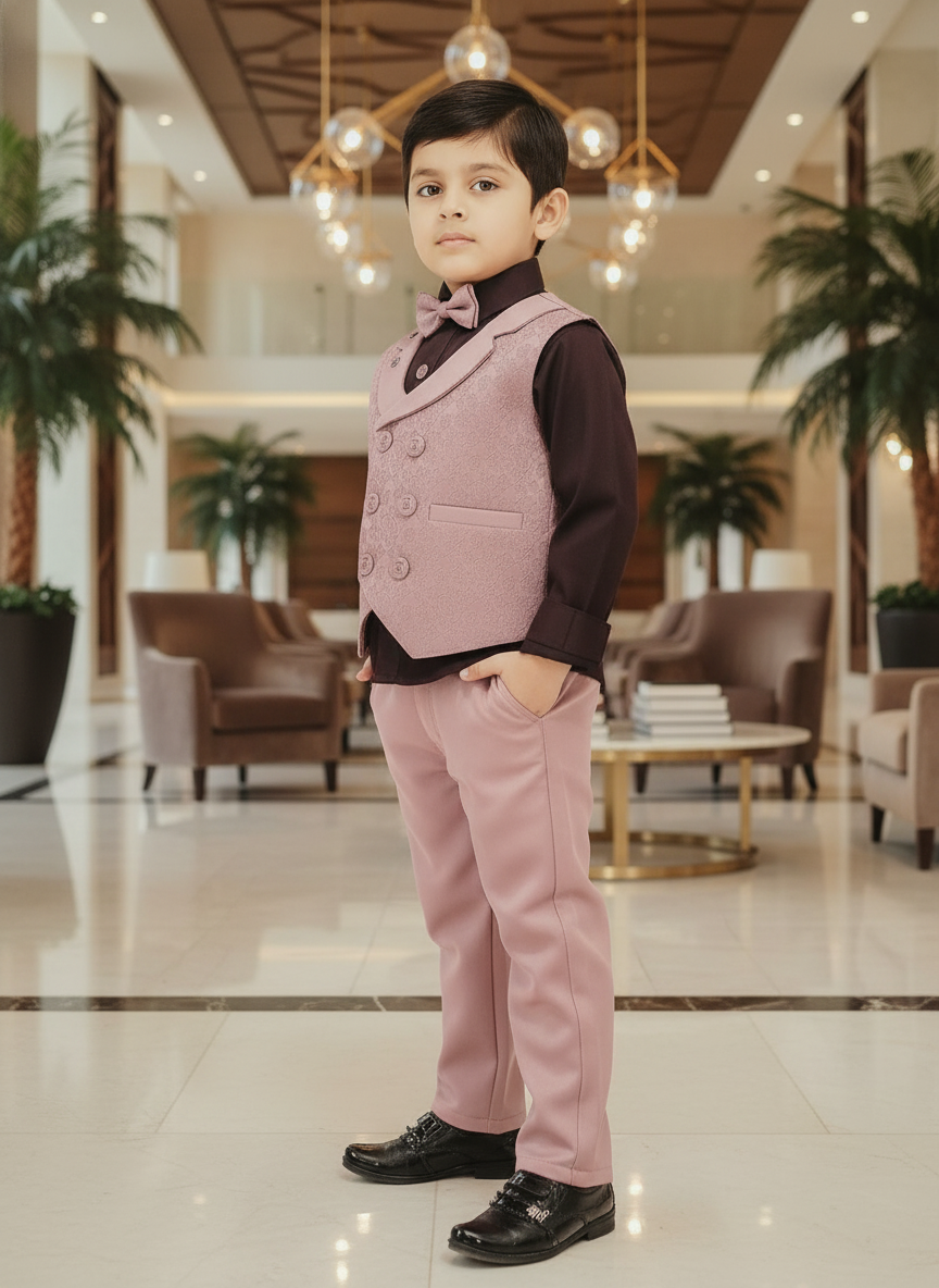 Boys' Pinstripe Vest Suit Set | Formal Occasion Wear