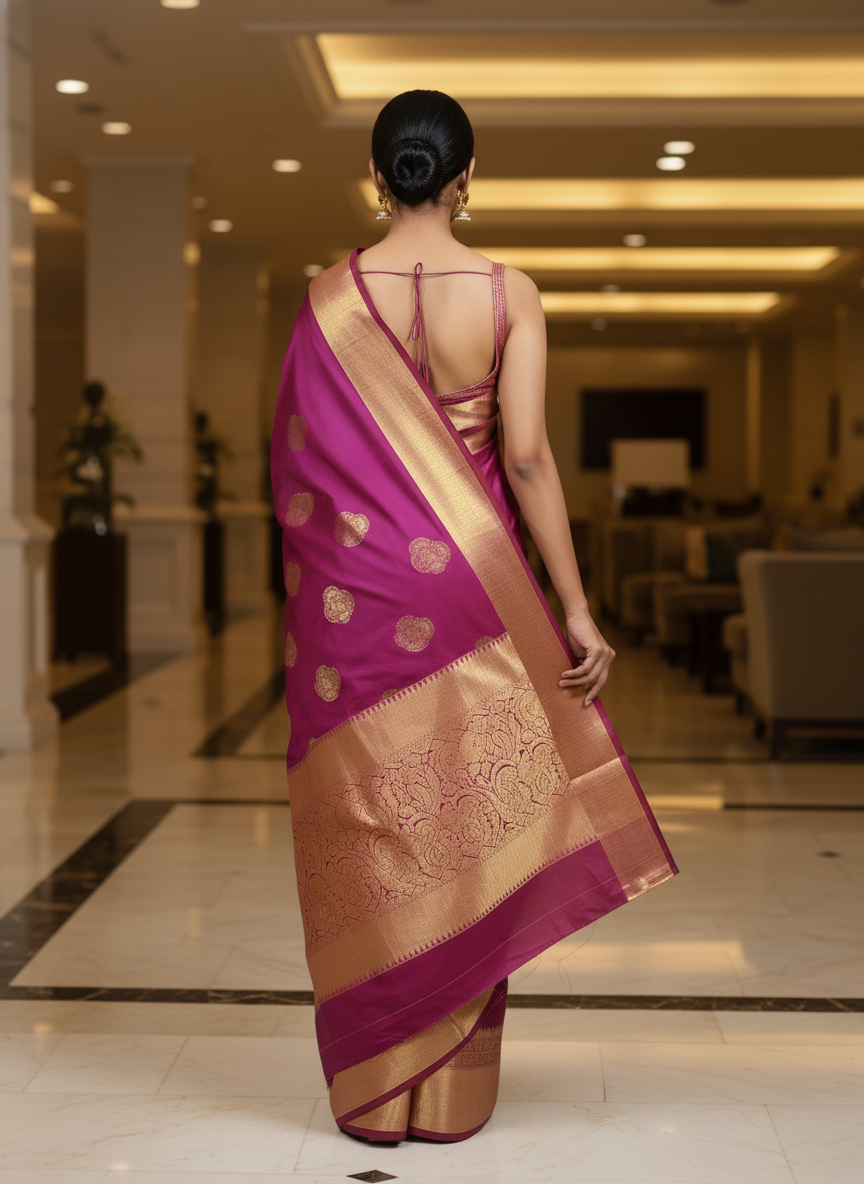 Purple Semi Silk Kanchipuram Saree|AS-008