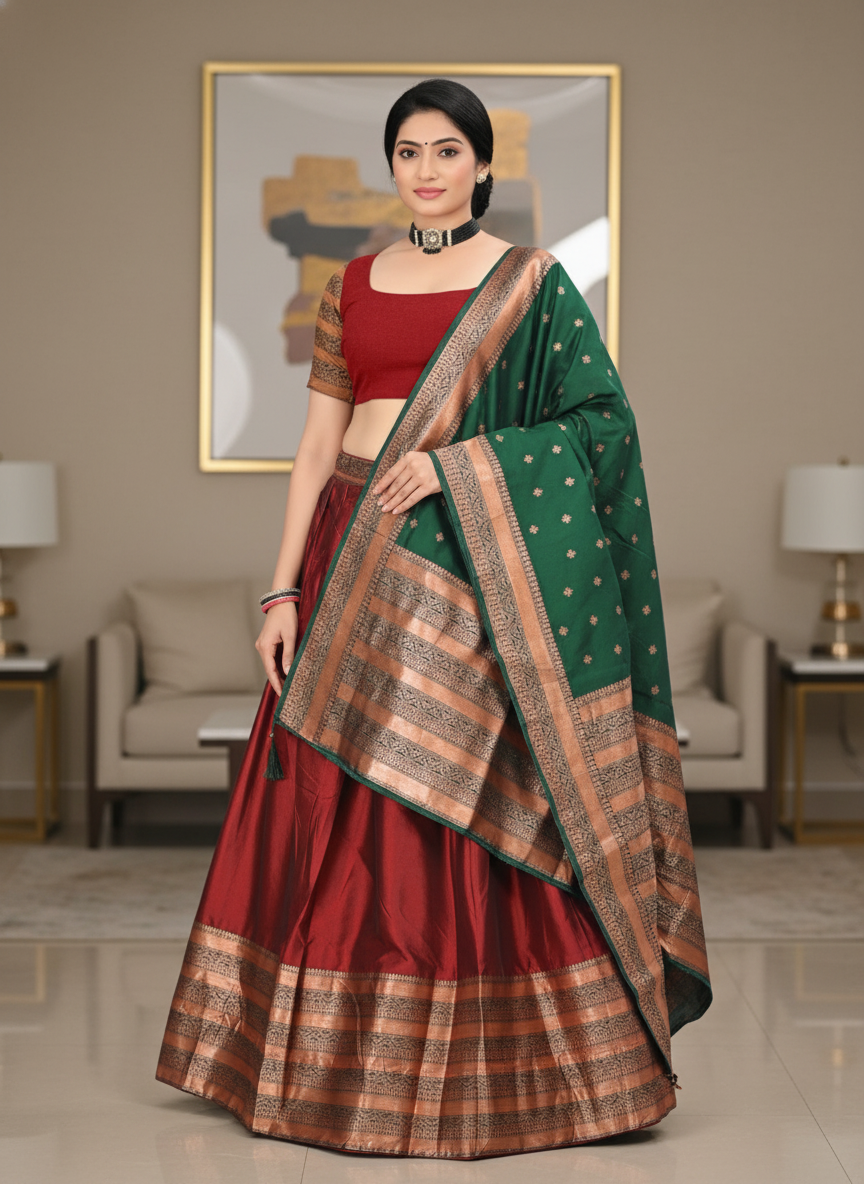 Women's Luxurious Silk Lehenga Set | 5001