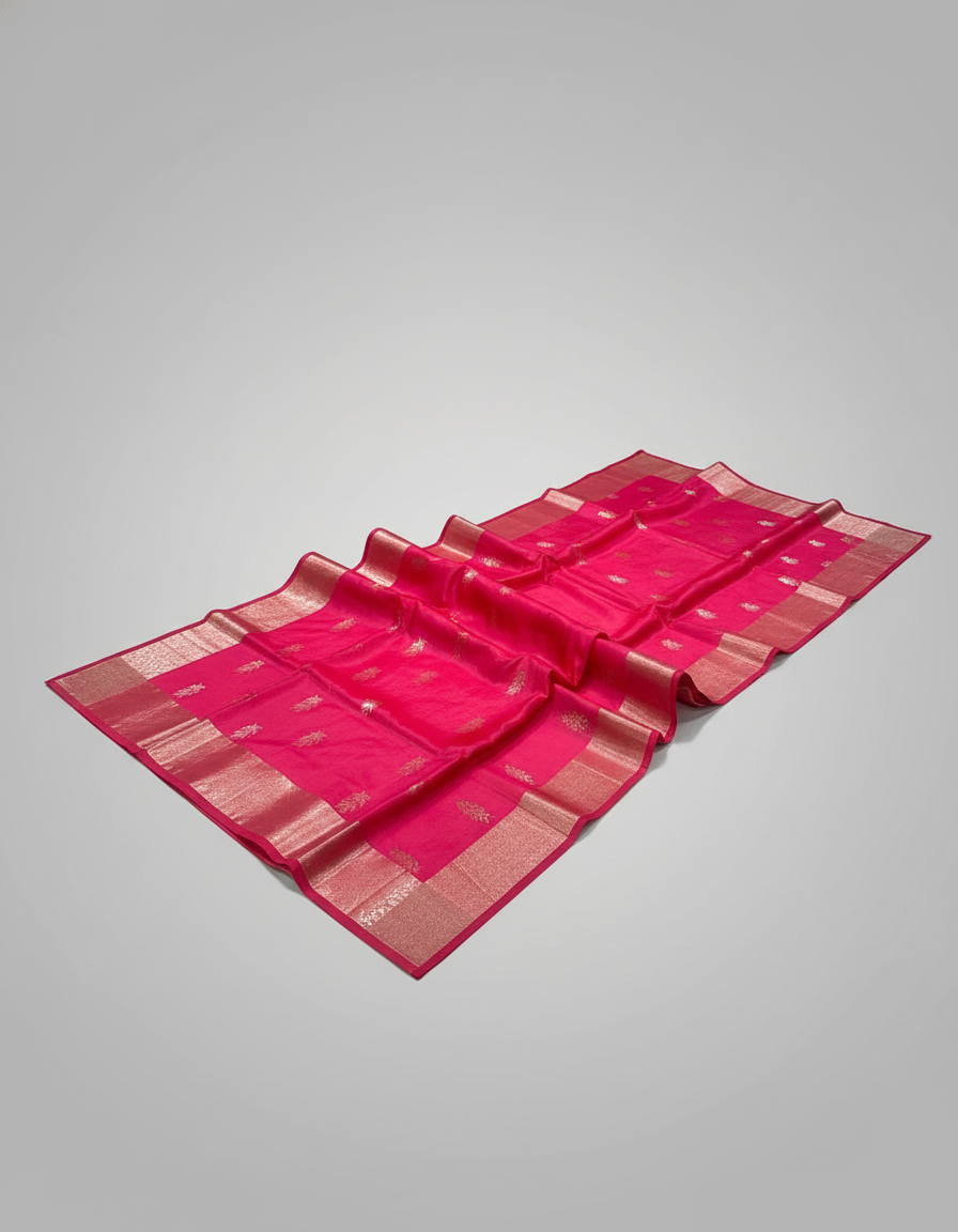 Handloom pure Silk Saree with Zari Border| AS-003