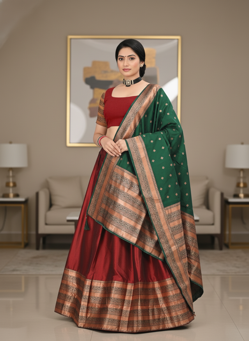 Women's Luxurious Silk Lehenga Set | 5001