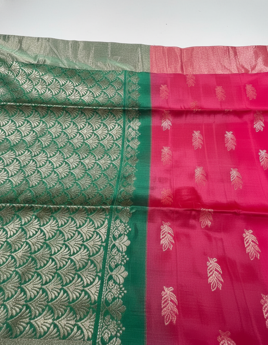 Handloom pure Silk Saree with Zari Border| AS-003