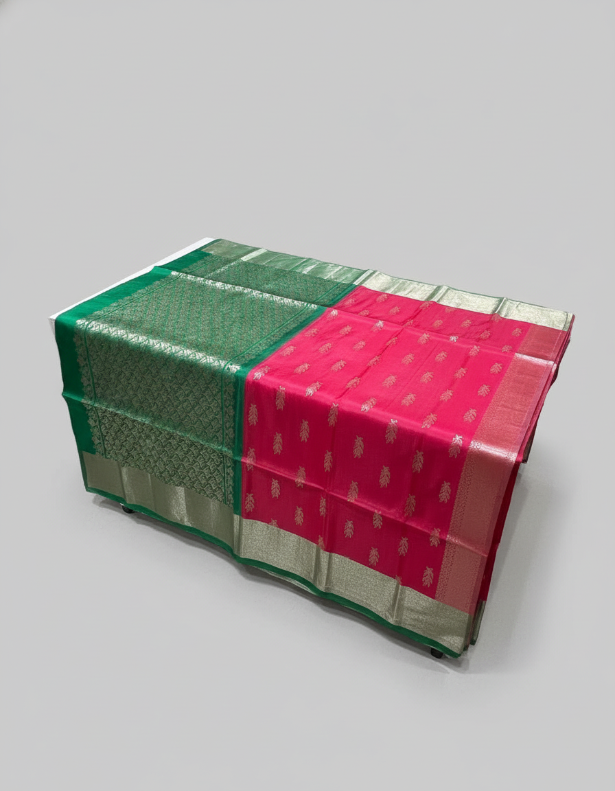 Handloom pure Silk Saree with Zari Border| AS-003