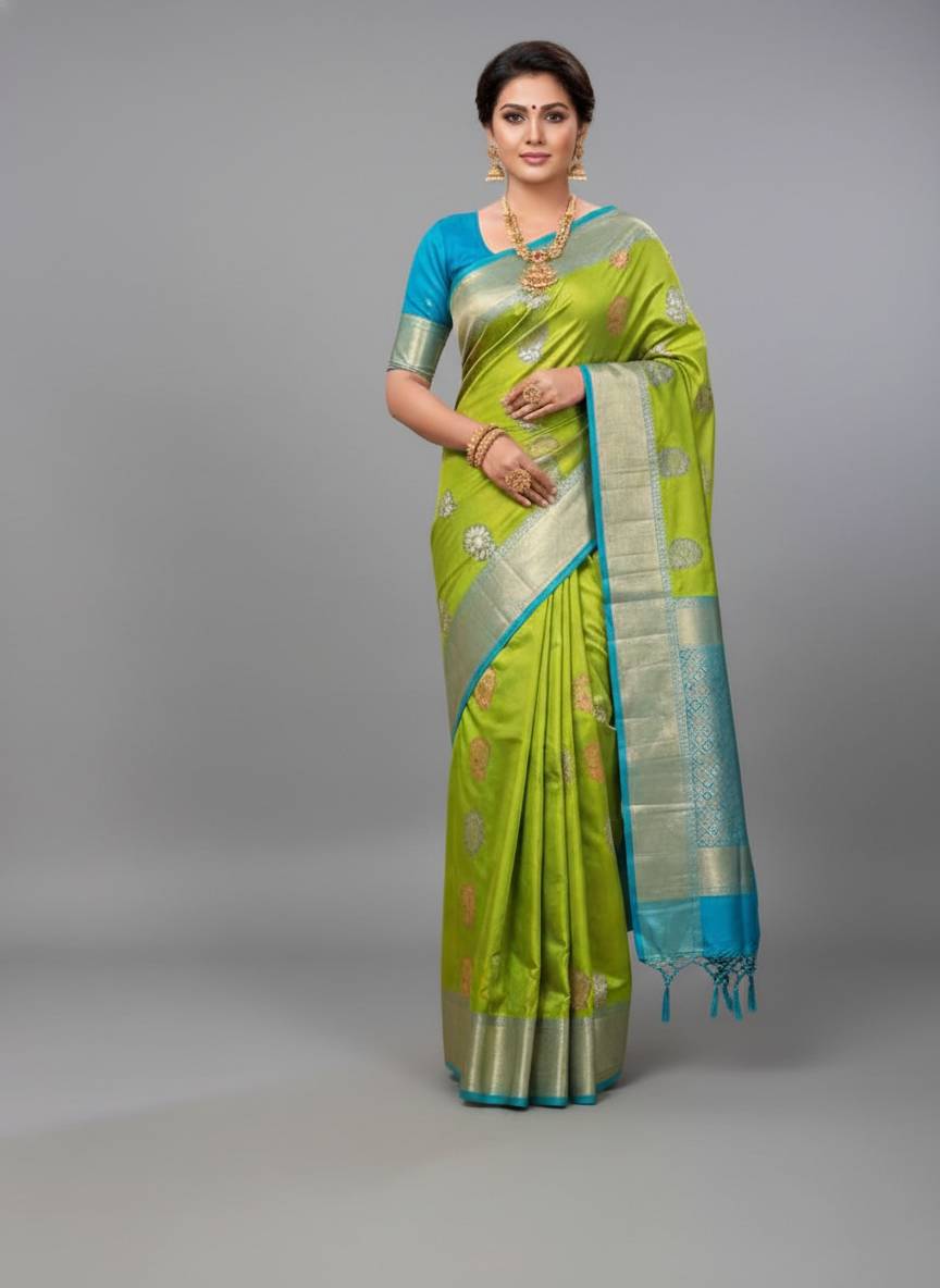 Grey Pure Kancheepuram Silk Saree |AS-0067