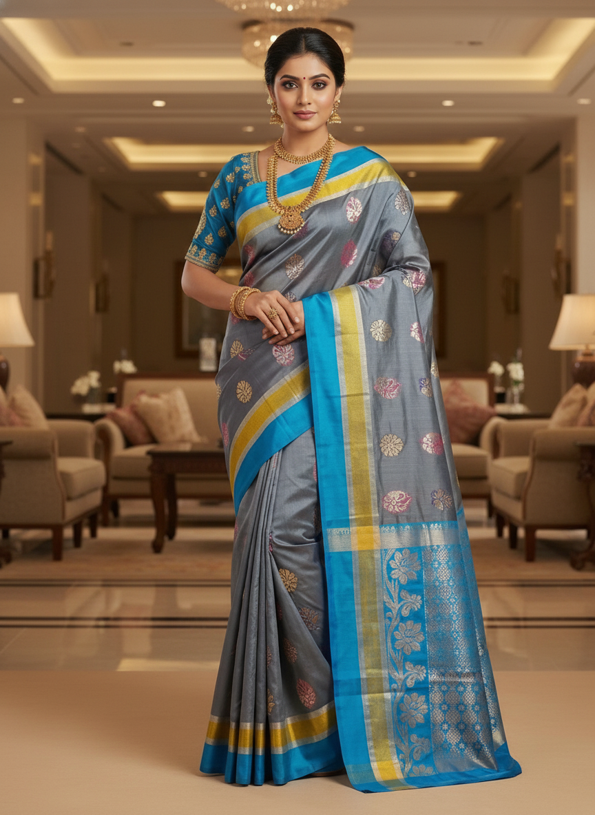 Parrot Green Pure Kancheepuram Silk Saree |AS-0066