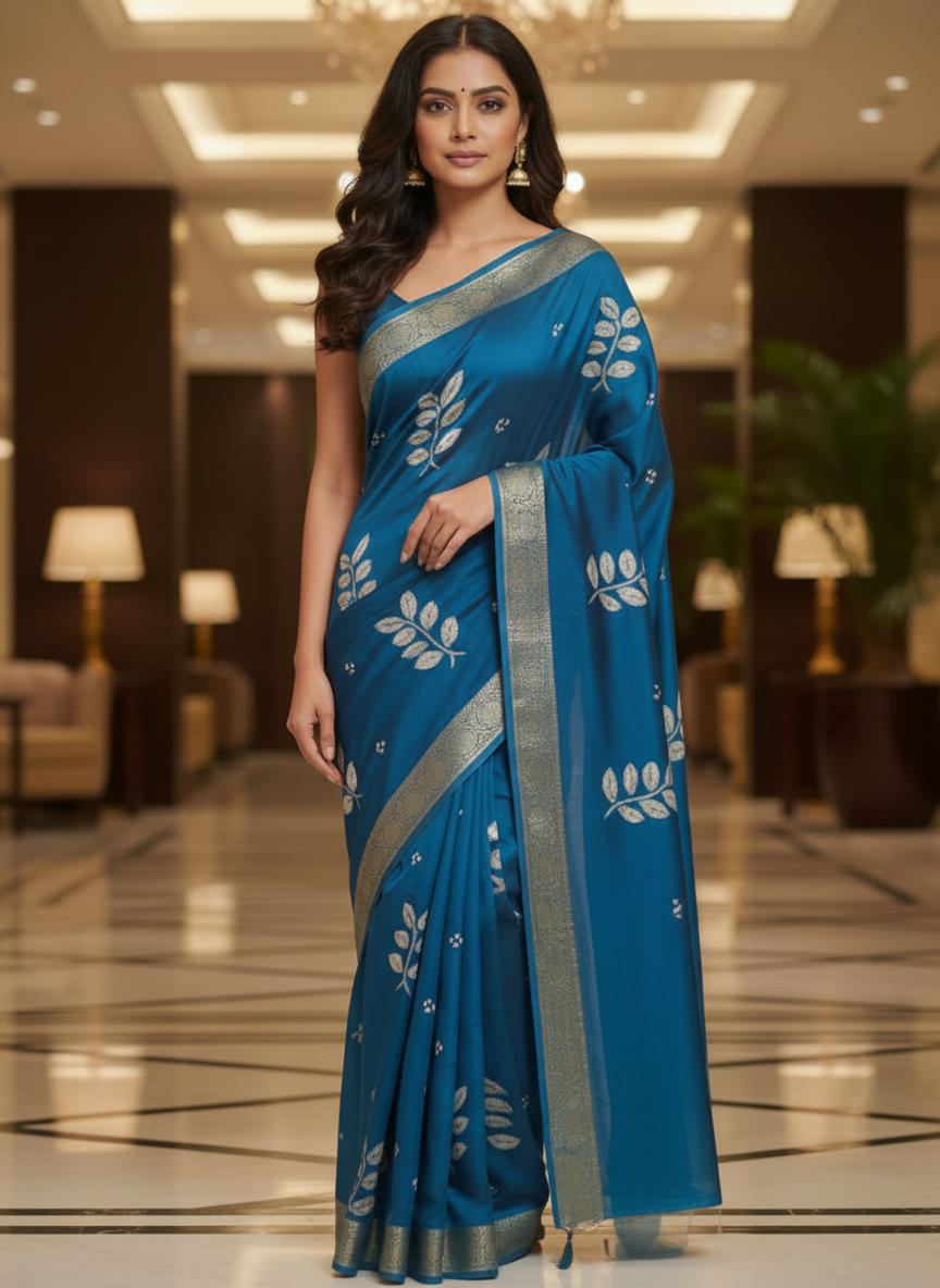 Wine Multicolor Saree with Pattern Print | AS-00115