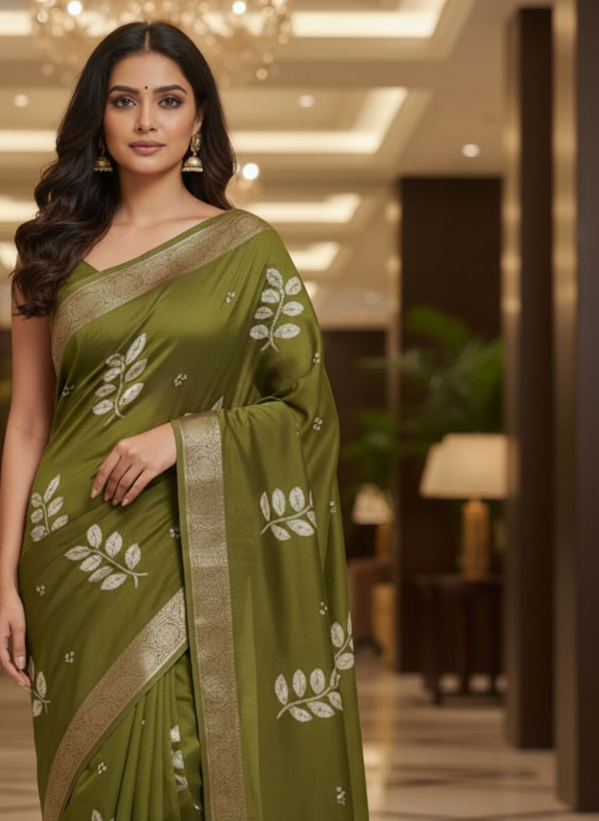 Wine Multicolor Saree with Pattern Print | AS-00115