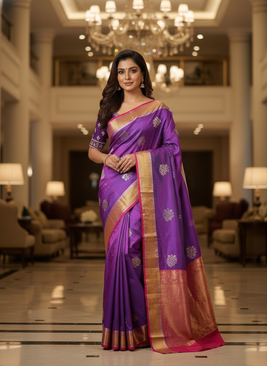 Parrot Green Pure Kancheepuram Silk Saree |AS-0066