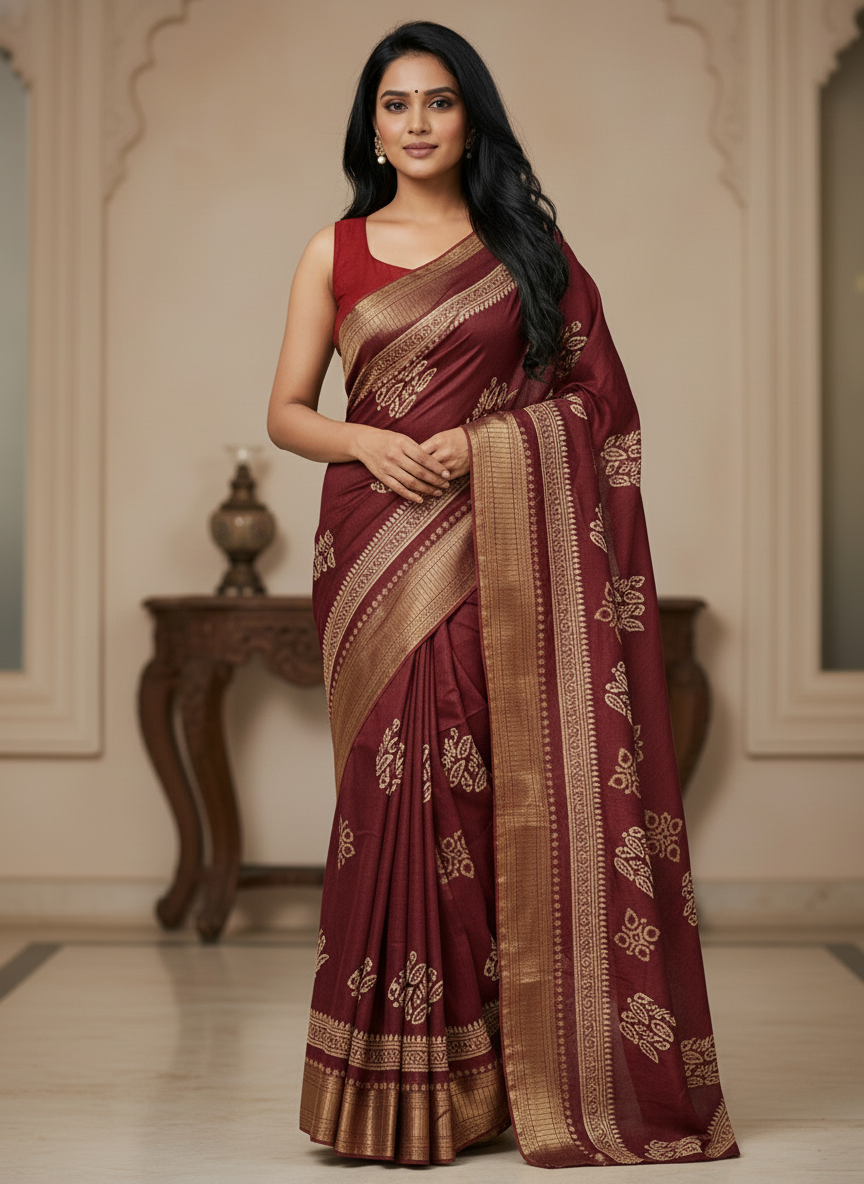 Elegant yellow Printed Soft chiffon Saree | AS-00100