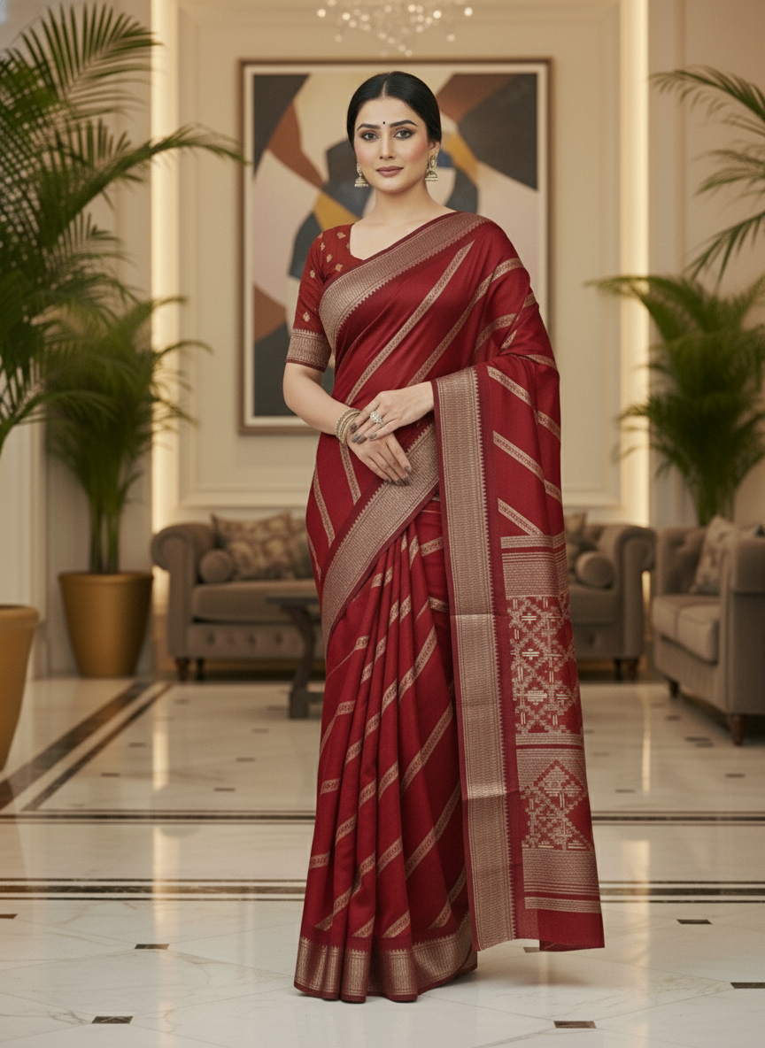 Emerald green Printed Soft chiffon Saree | AS-0097