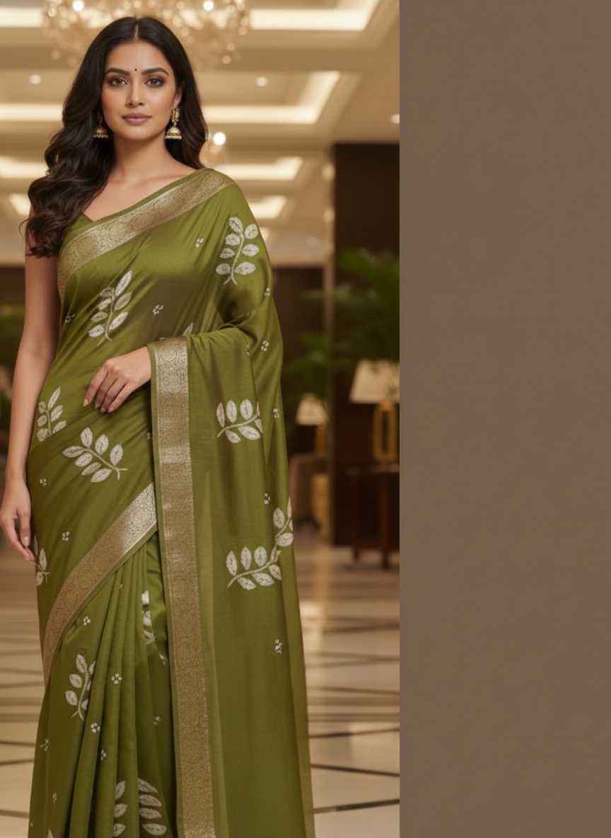 Wine Multicolor Saree with Pattern Print | AS-00115