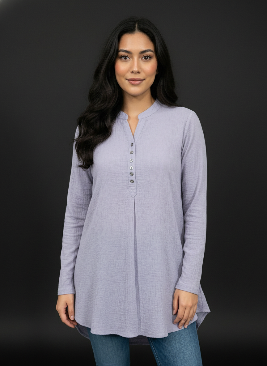 Lavender New Summer Cotton Regular Fit Top for Girl's|AS-00162