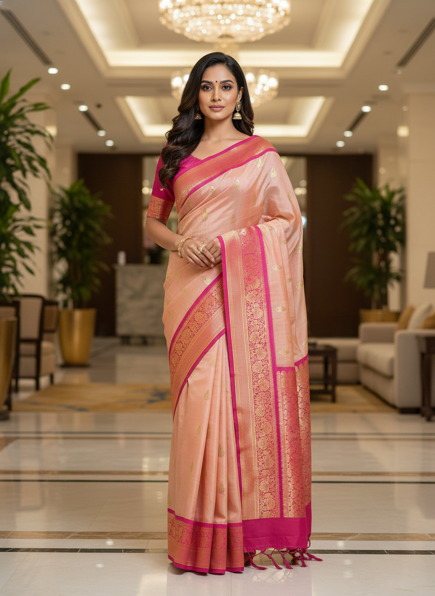 Pink  Pure Kancheepuram Silk Saree |AS-0087