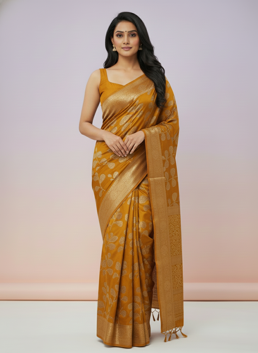 Emerald blue  Printed Soft chiffon Saree | AS-0091