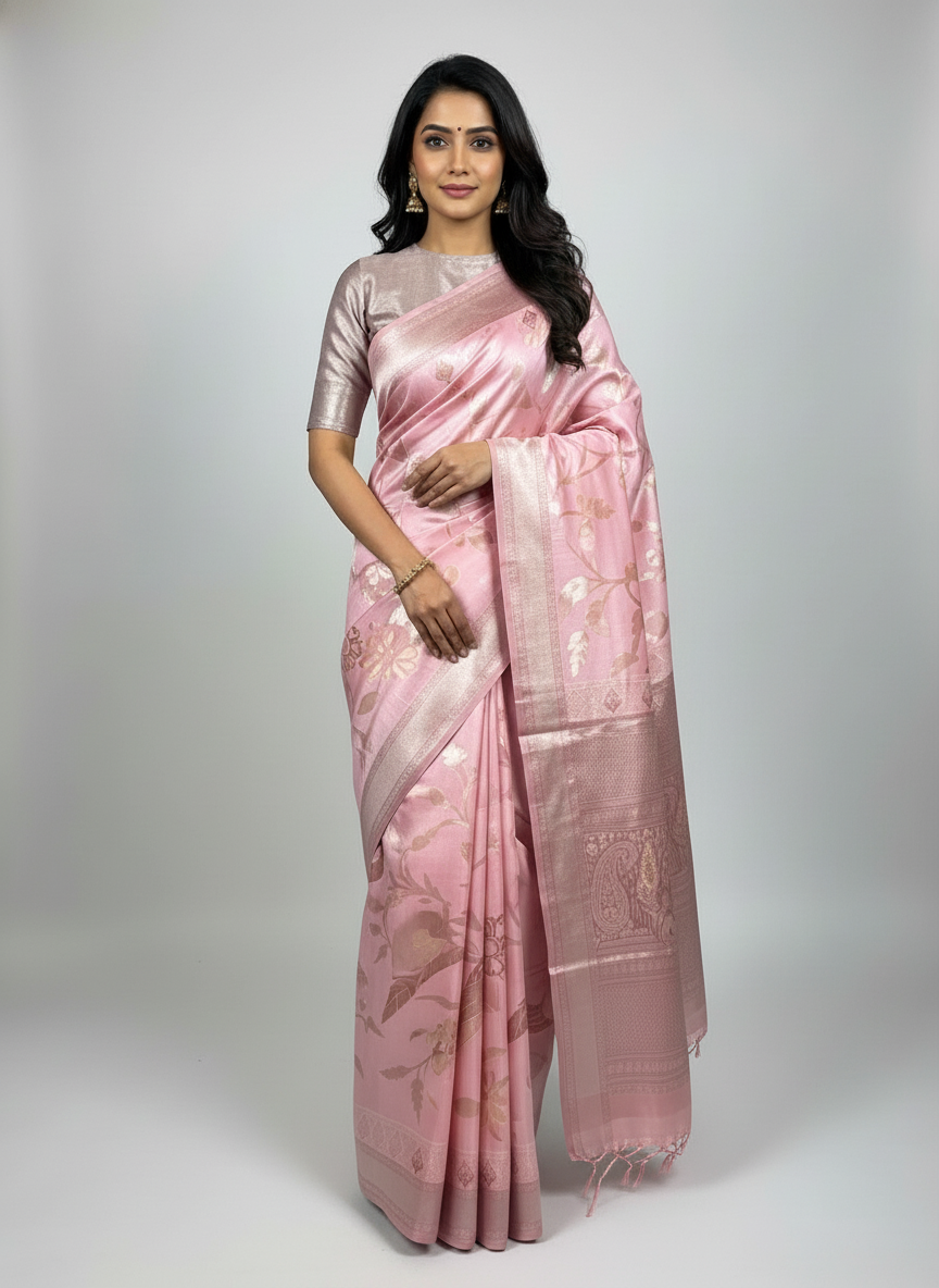 Lavender  Kanchipuram Silk Saree With Butta Design| AS-00149