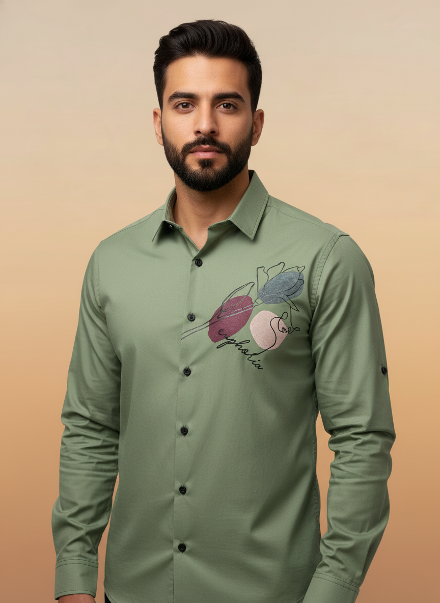 Men full sleeves printed shirt| AS-M09
