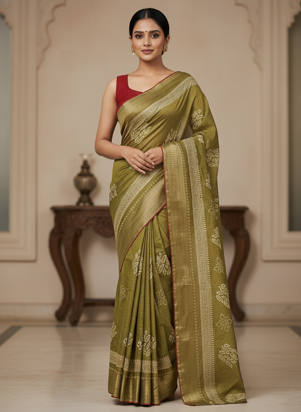 Elegant yellow Printed Soft chiffon Saree | AS-00100