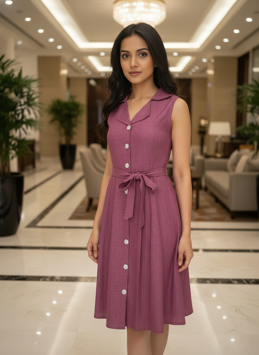 The Purple comfort party Dress| AS-00188