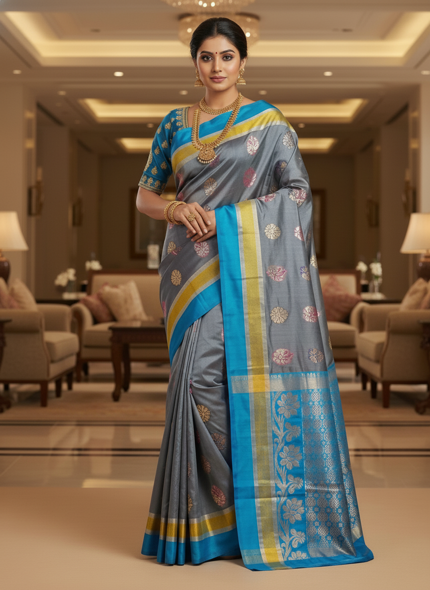 Parrot Green Pure Kancheepuram Silk Saree |AS-0066