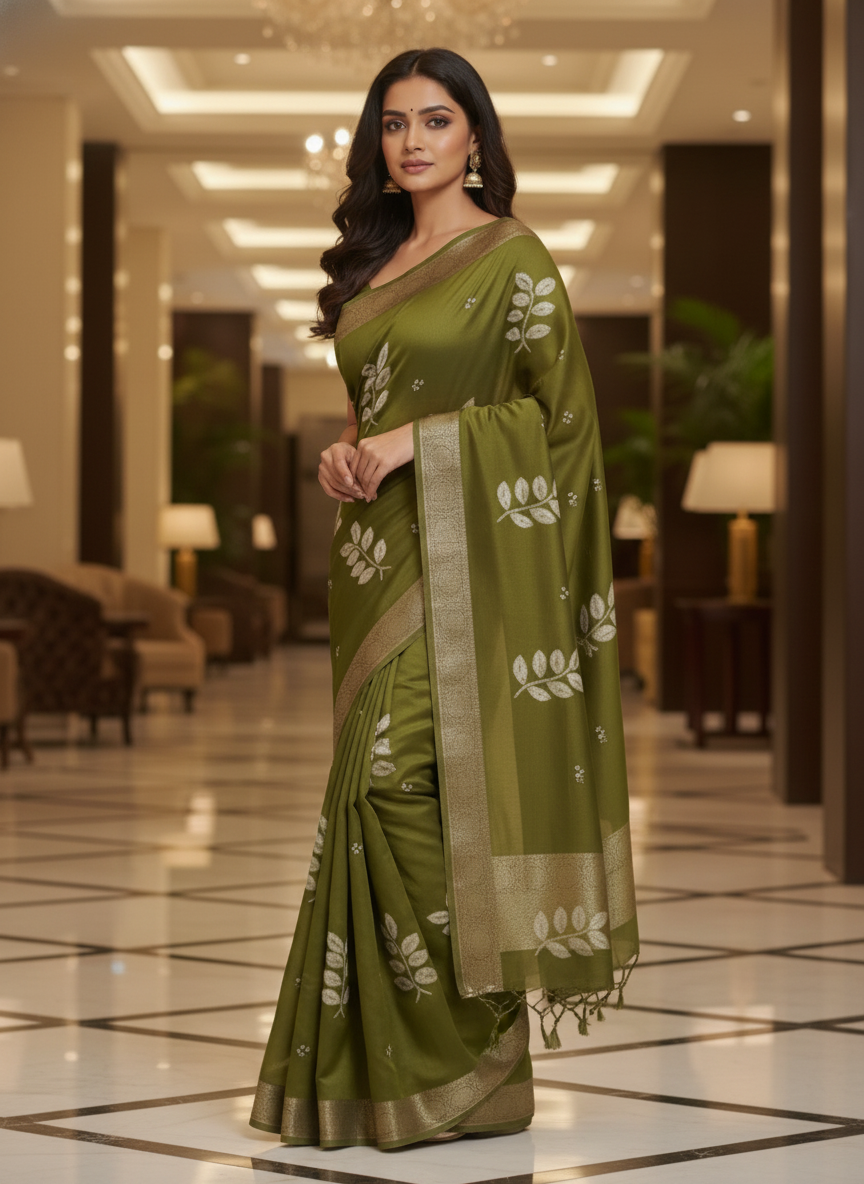 Wine Multicolor Saree with Pattern Print | AS-00115