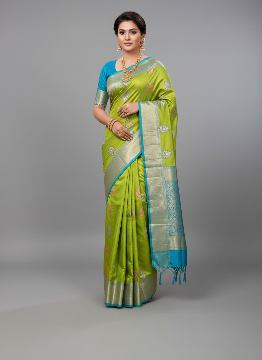 Grey Pure Kancheepuram Silk Saree |AS-0067