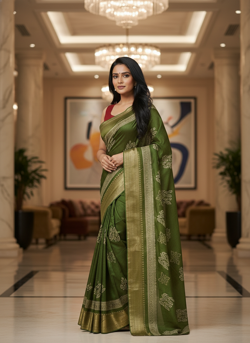 Elegant yellow Printed Soft chiffon Saree | AS-00100