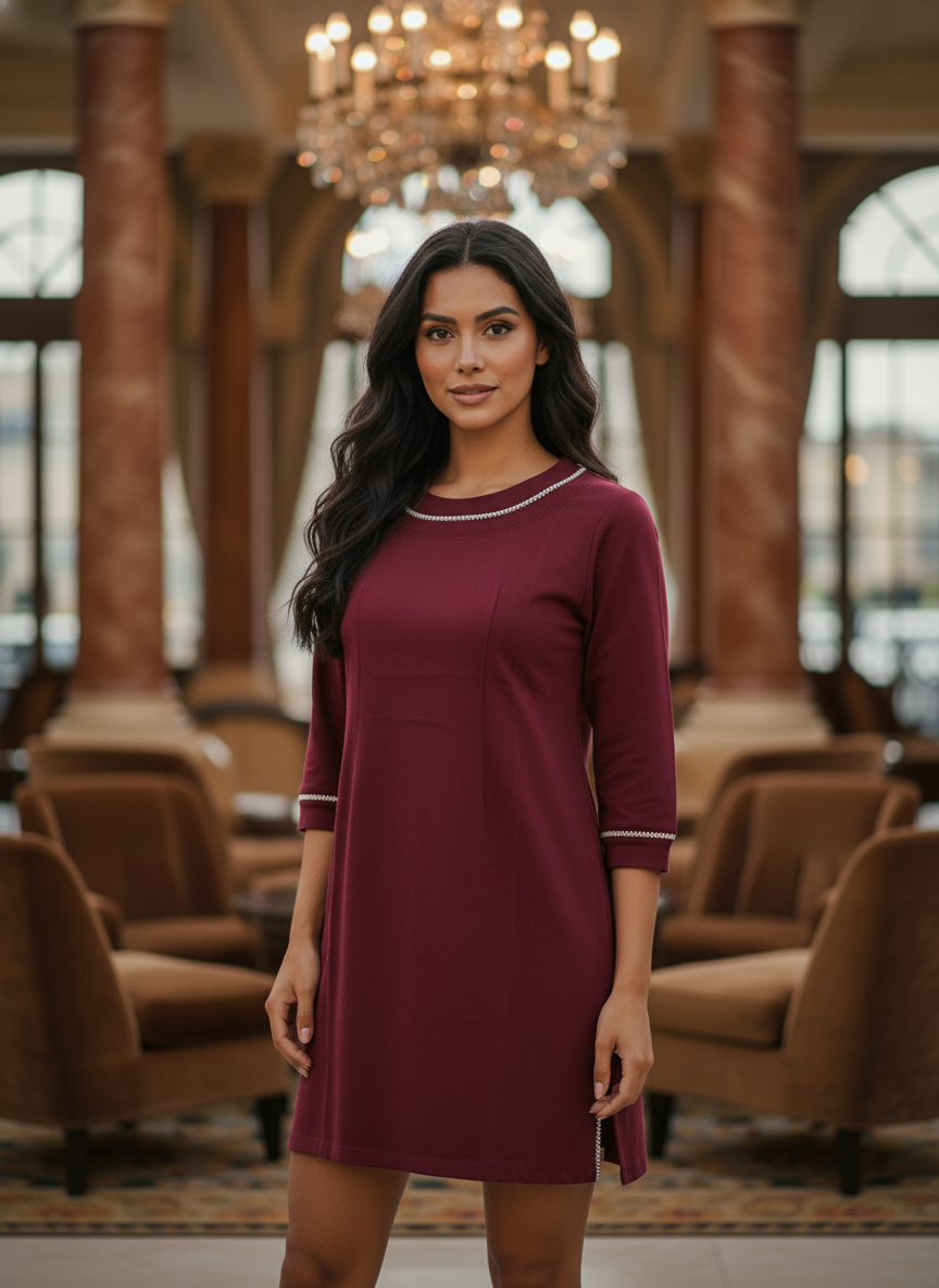 Wine New Summer Cotton Regular Fit Top for Girl's|AS-00159