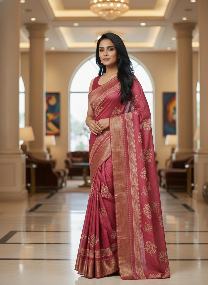 Elegant yellow Printed Soft chiffon Saree | AS-00100