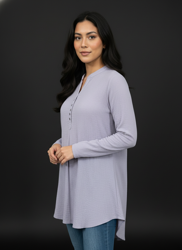 Lavender New Summer Cotton Regular Fit Top for Girl's|AS-00162