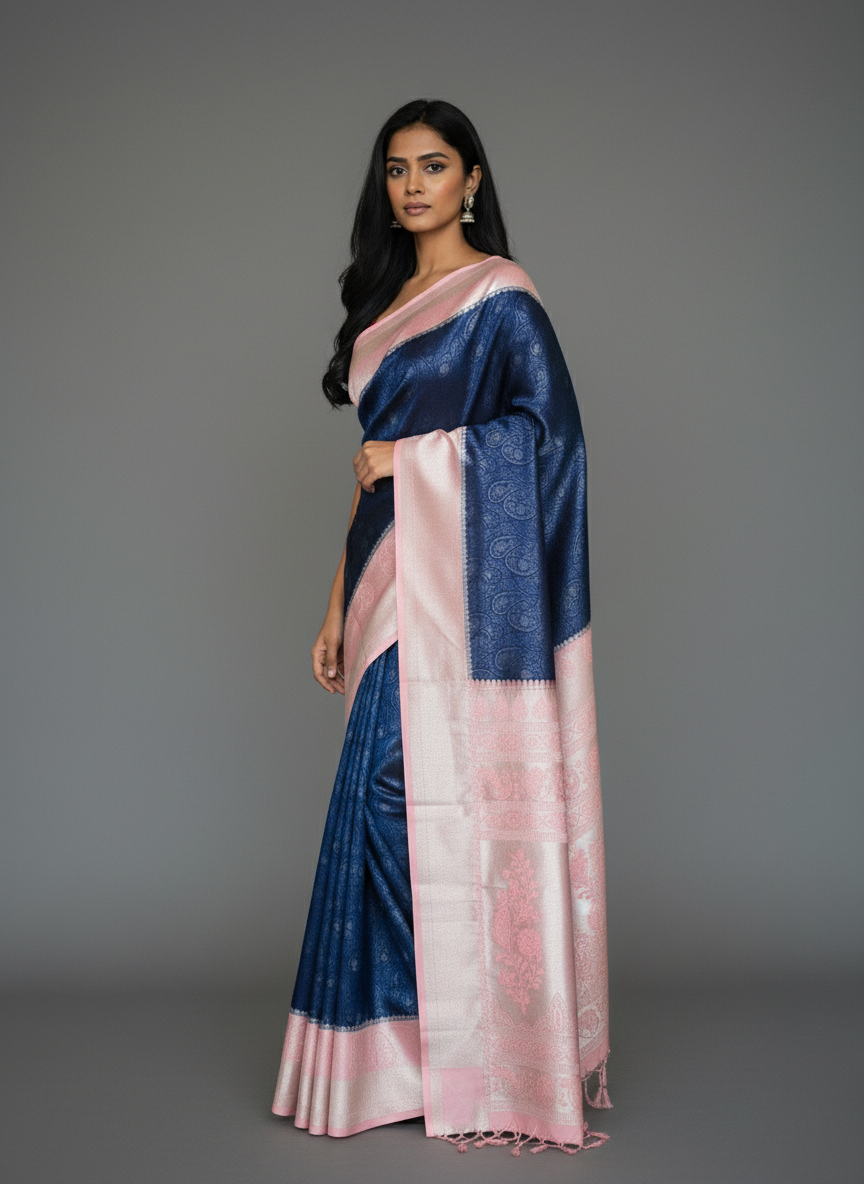 Red Kanchipuram Silk Saree With Butta Design| AS-00129