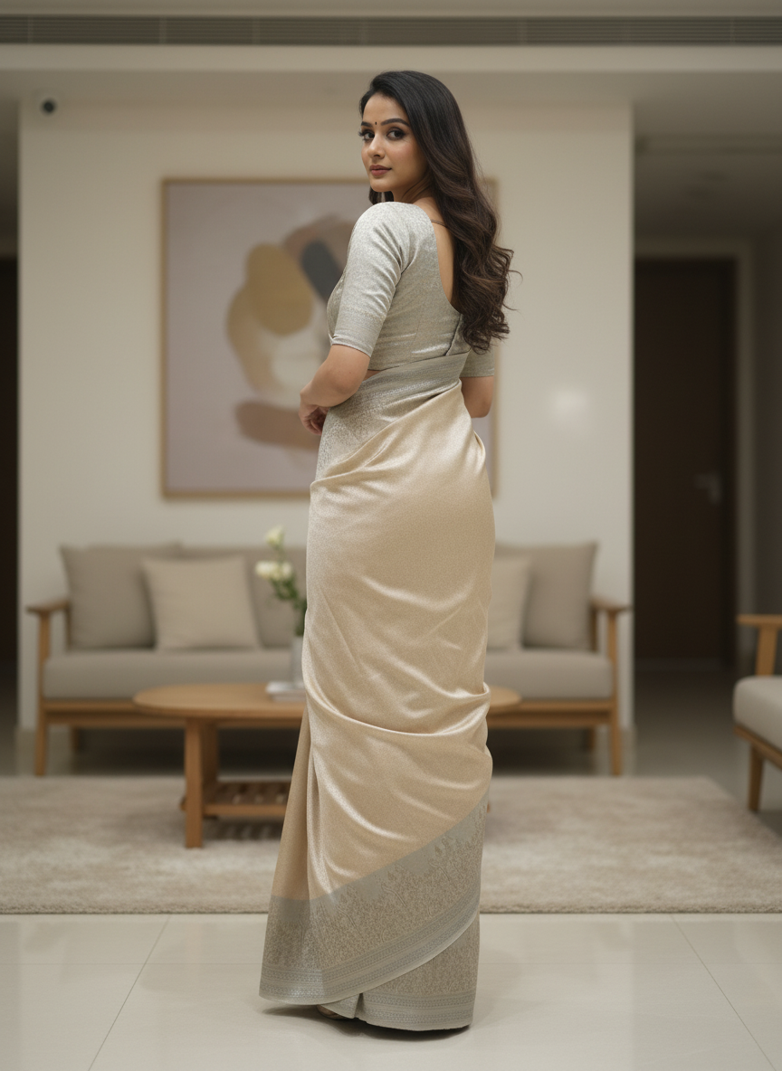 Pink Semi silk Kanchipuram With Butta Design| AS-00139