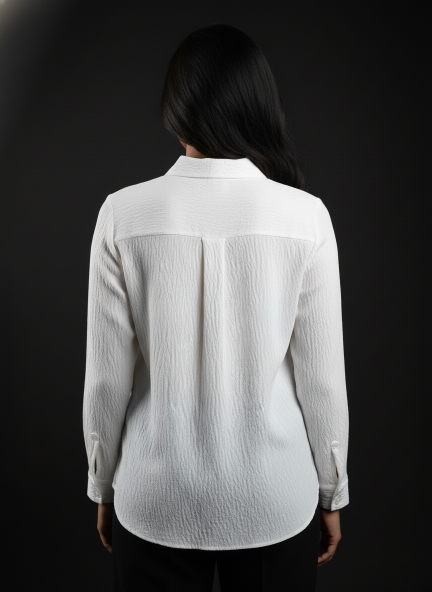 White New Summer Cotton Regular Fit Top|AS-00163