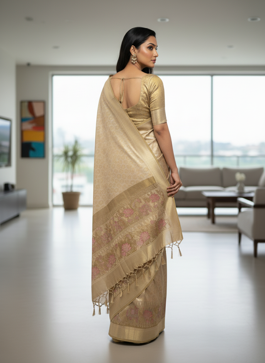 Semi silk Kanchipuram With Butta Design| AS-00135