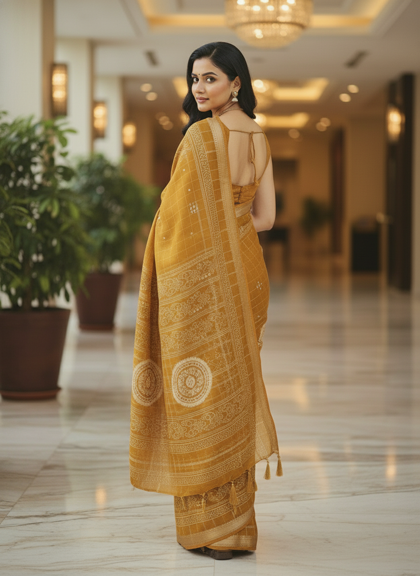 Maroon Floral Printed Chiffon Saree with Border| AS-00102