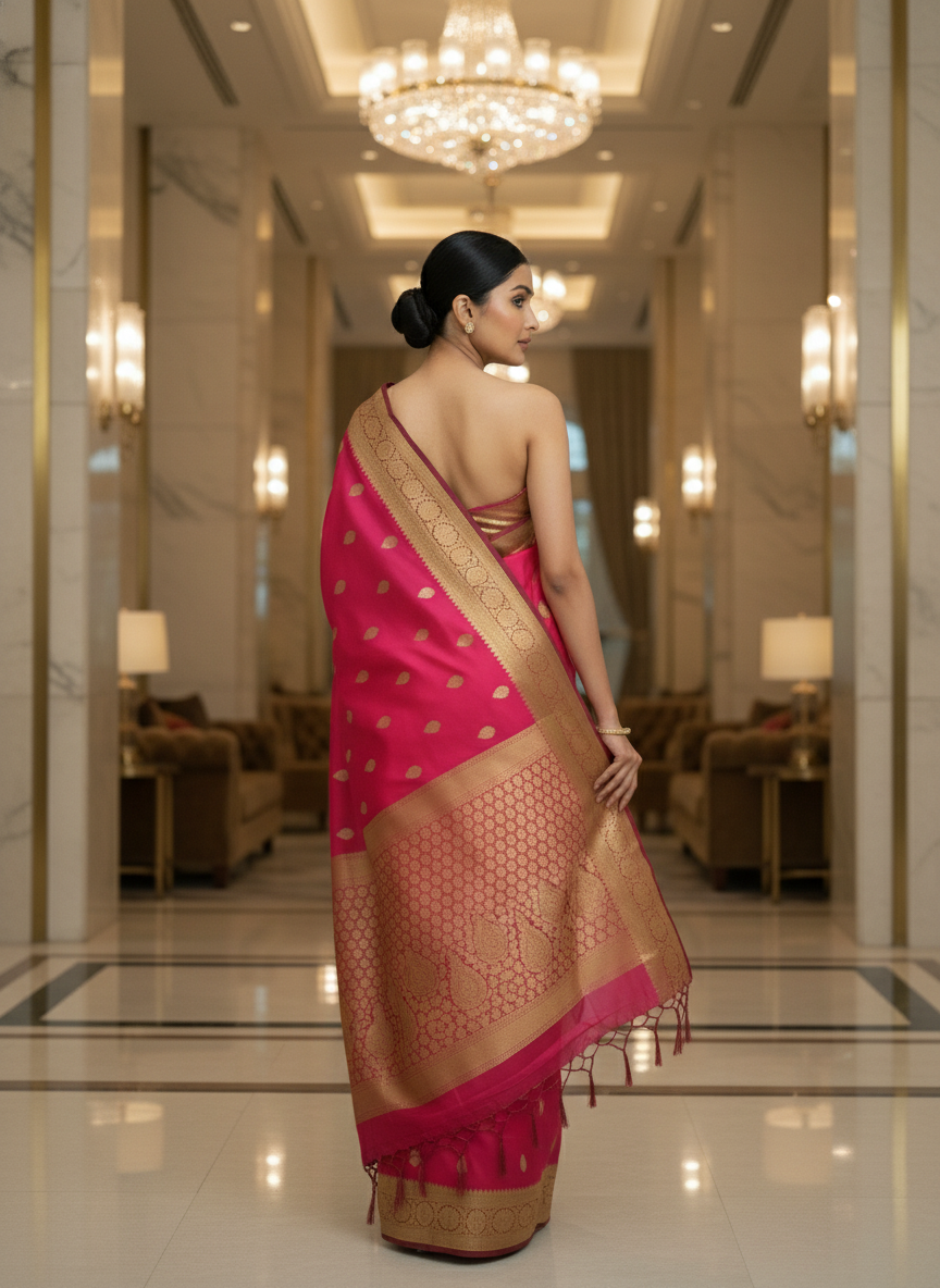 Pink  Pure Kancheepuram Silk Saree |AS-0087