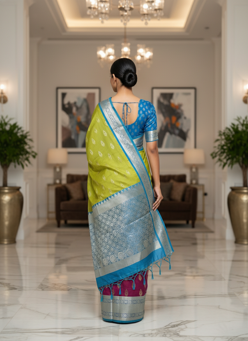 Green Pure Kancheepuram Silk Saree |AS-0084