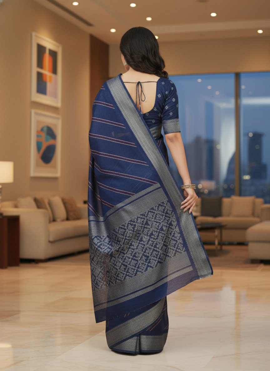 Emerald green Printed Soft chiffon Saree | AS-0097