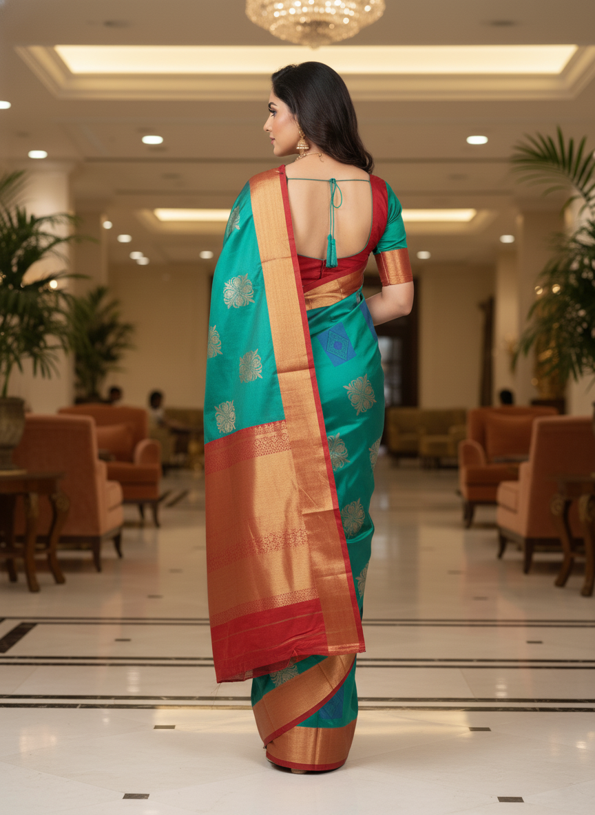 Silk Saree in with Zari Border|AS-0061