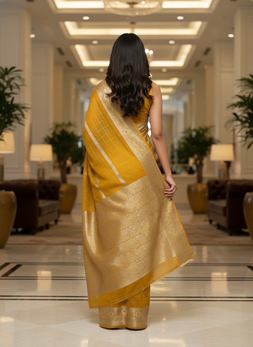 Parrot green  Silk Saree with Woven Border| AS-00242