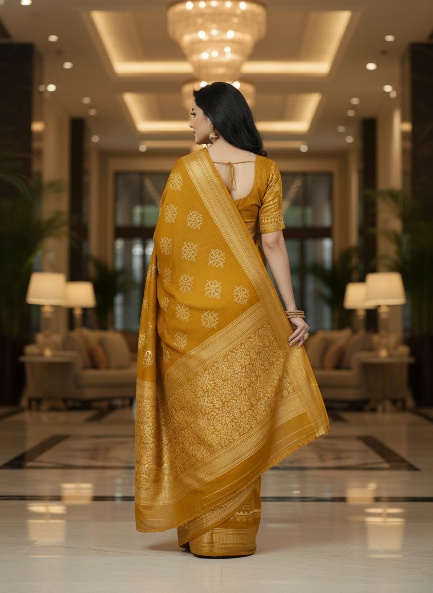 Maroon Floral Printed Chiffon Saree with Border| AS-00103