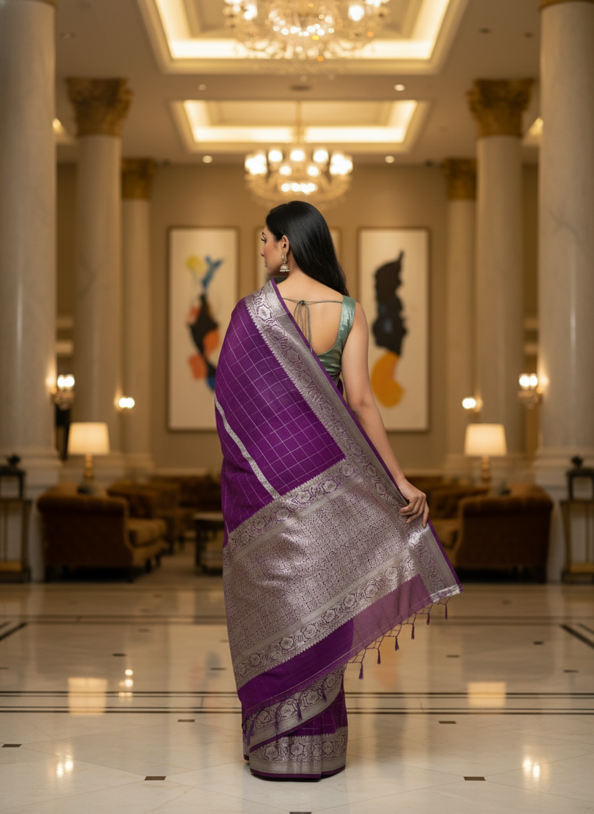 Parrot green  Silk Saree with Woven Border| AS-00242