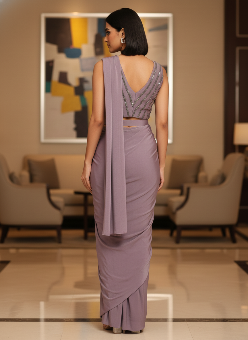 Lavender Ready to wear saree