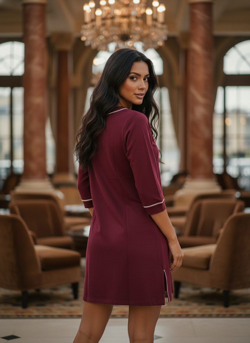 Wine New Summer Cotton Regular Fit Top for Girl's|AS-00159