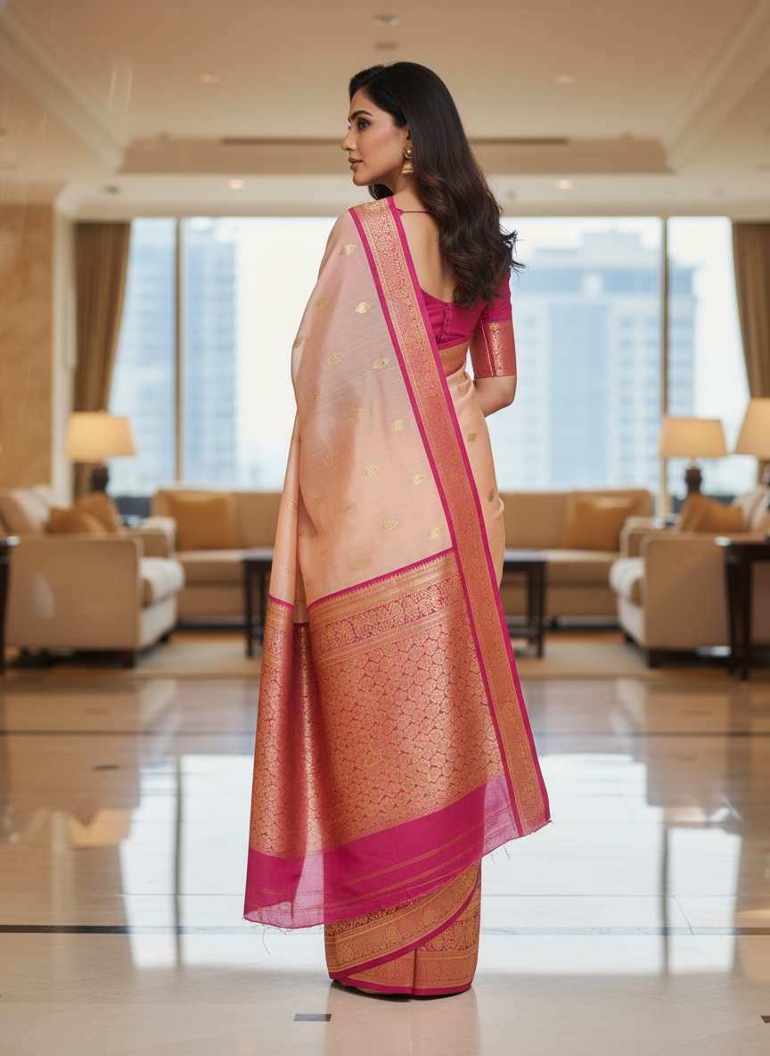 Pink  Pure Kancheepuram Silk Saree |AS-0087