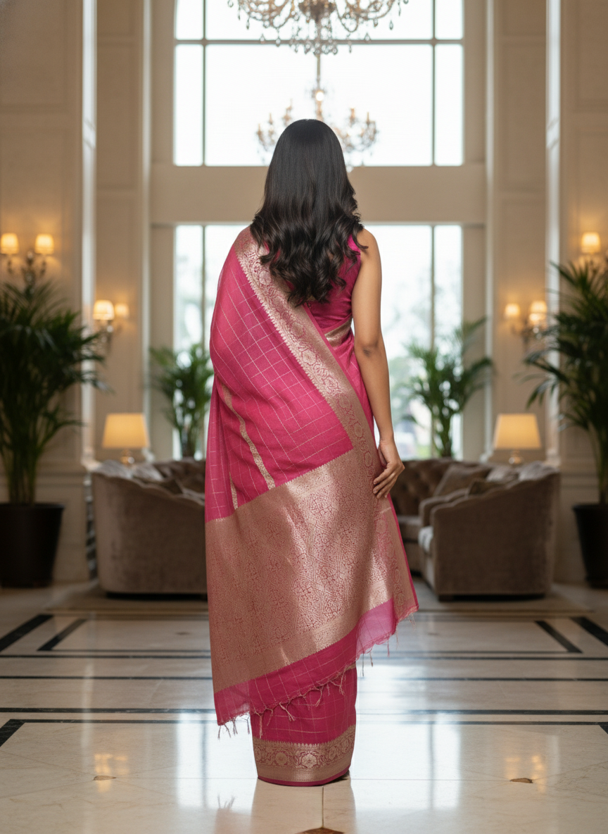 Parrot green  Silk Saree with Woven Border| AS-00242