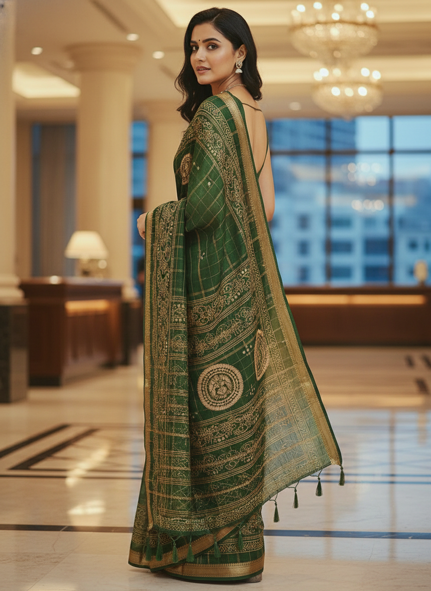 Maroon Floral Printed Chiffon Saree with Border| AS-00102