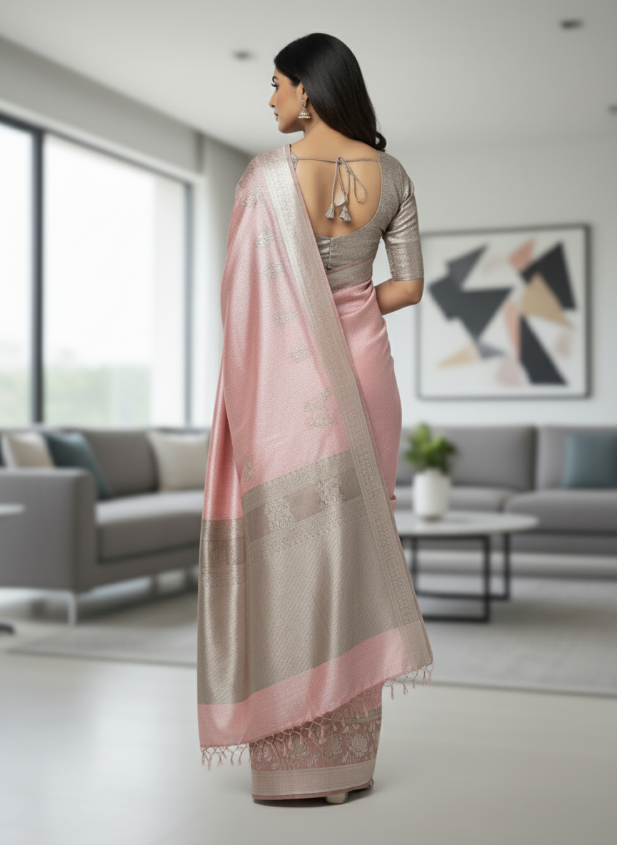 Semi silk Kanchipuram With Butta Design| AS-00135