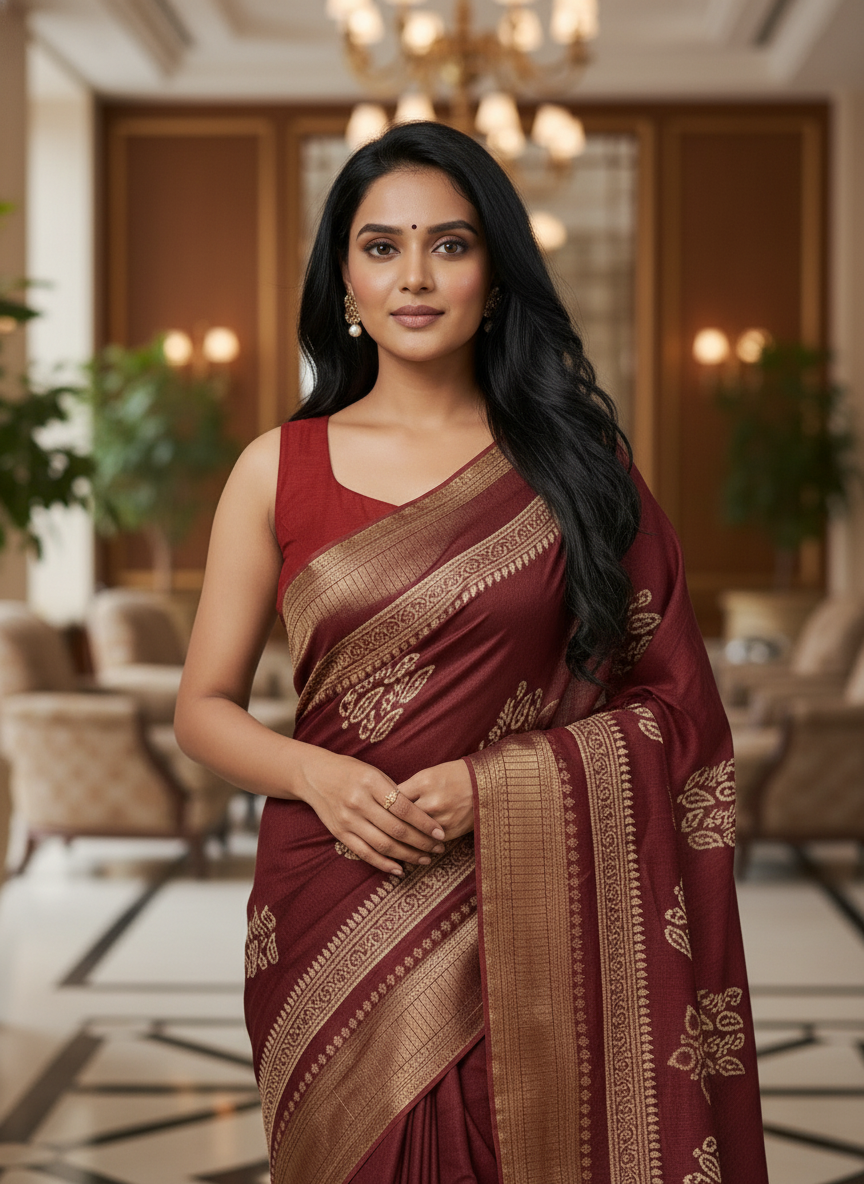 Elegant yellow Printed Soft chiffon Saree | AS-00100